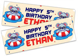 Personalised Birthday Banners Generic Design Children Kids Party Decoration 154