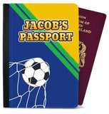 Personalised Football kids Passport Cover Holder Any Name Holiday Accessory 27