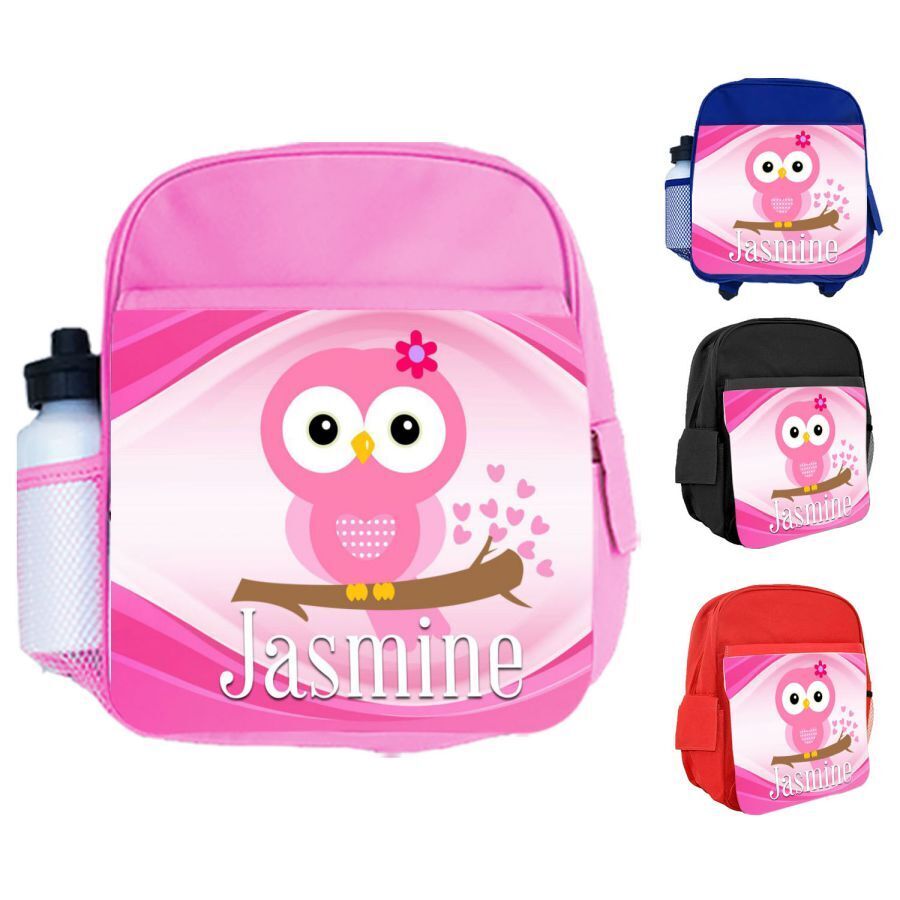 Personalised Kids Backpack Any Name Animal Design Boys Girls kid School Bag 61