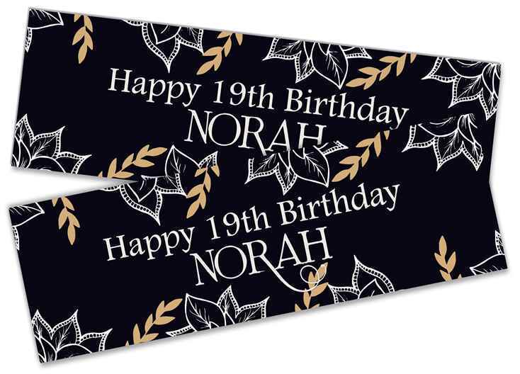 Personalised Birthday Banners Generic Design Children Kids Party Decoration 211