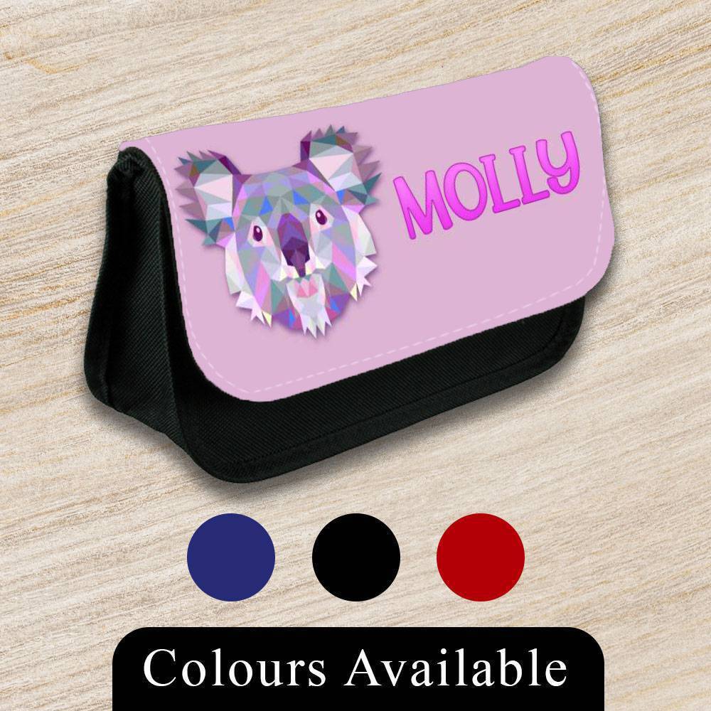 Personalised Pencil Case Animal Girls Boys Stationary Kids School Bag 12