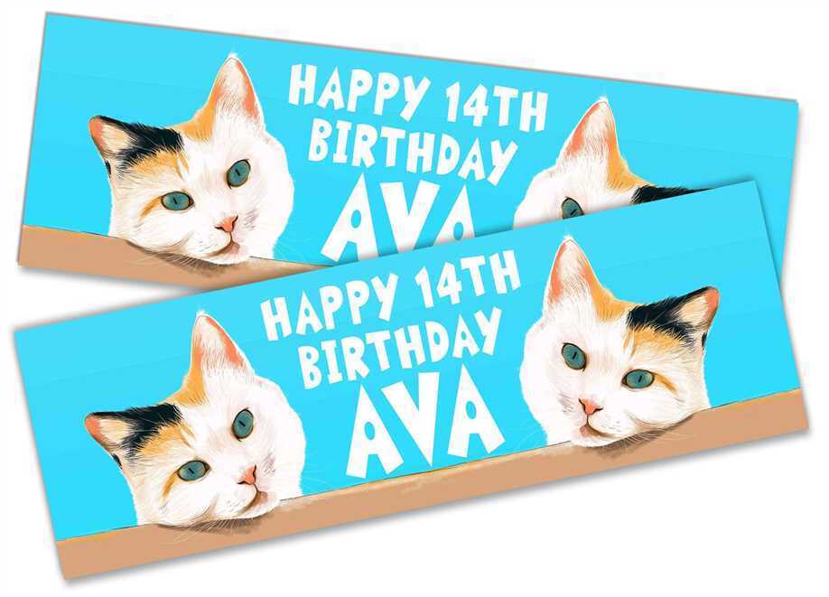 Personalised Birthday Banners Generic Design Children Kids Party Decoration 49