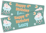 Personalised Birthday Banners Generic Design Children Kids Party Decoration 256