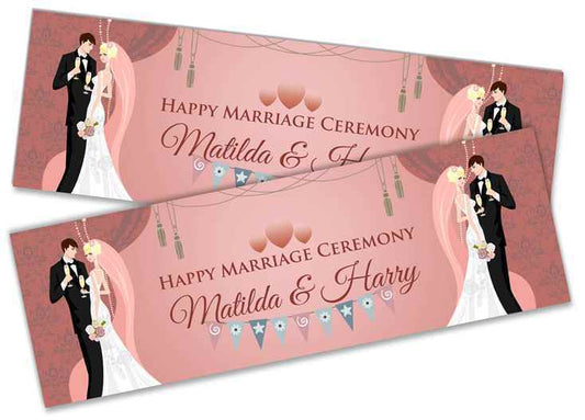 Personalised Wedding Banner Adult Party Celebration Marriage 235