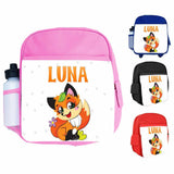 Personalised Kids Backpack Any Name Animal Design Boys Girls kid School Bag 20