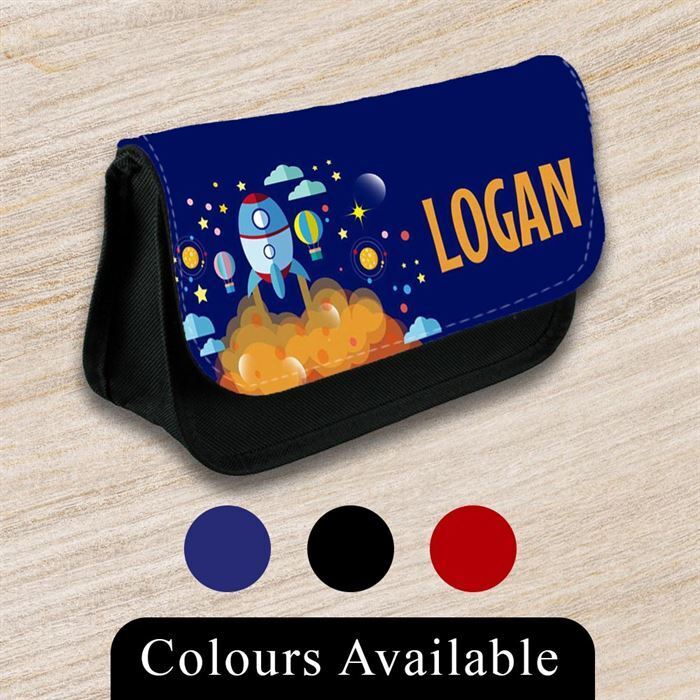 Personalised Pencil Case Generic Girls Boys Stationary Kids School Bag 44