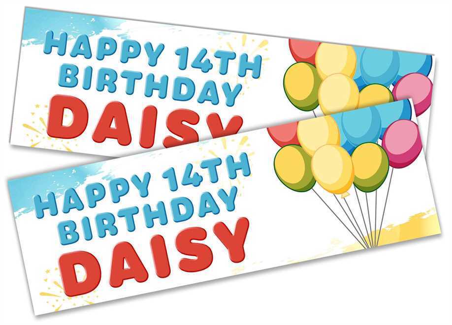 Personalised Birthday Banners Generic Design Children Kids Party Decoration 43
