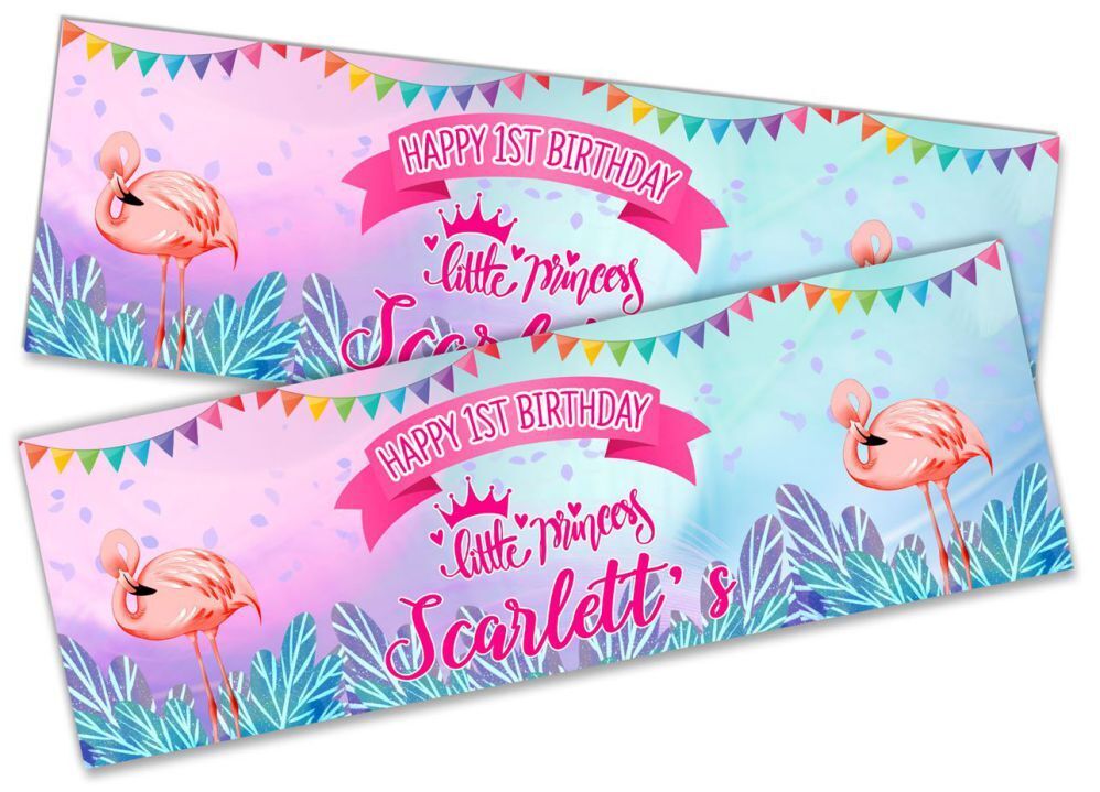 Personalised Birthday Banners Generic Design Children Kids Party Decoration 119