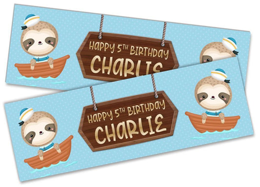 Personalised Birthday Banners Generic Design Children Kids Party Decoration 122