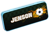 Personalised Any Name Football Pencil Case Tin Children School Kid Stationary 10