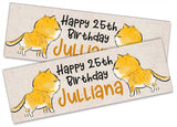 Personalised Birthday Banners Generic Design Children Kids Party Decoration 47