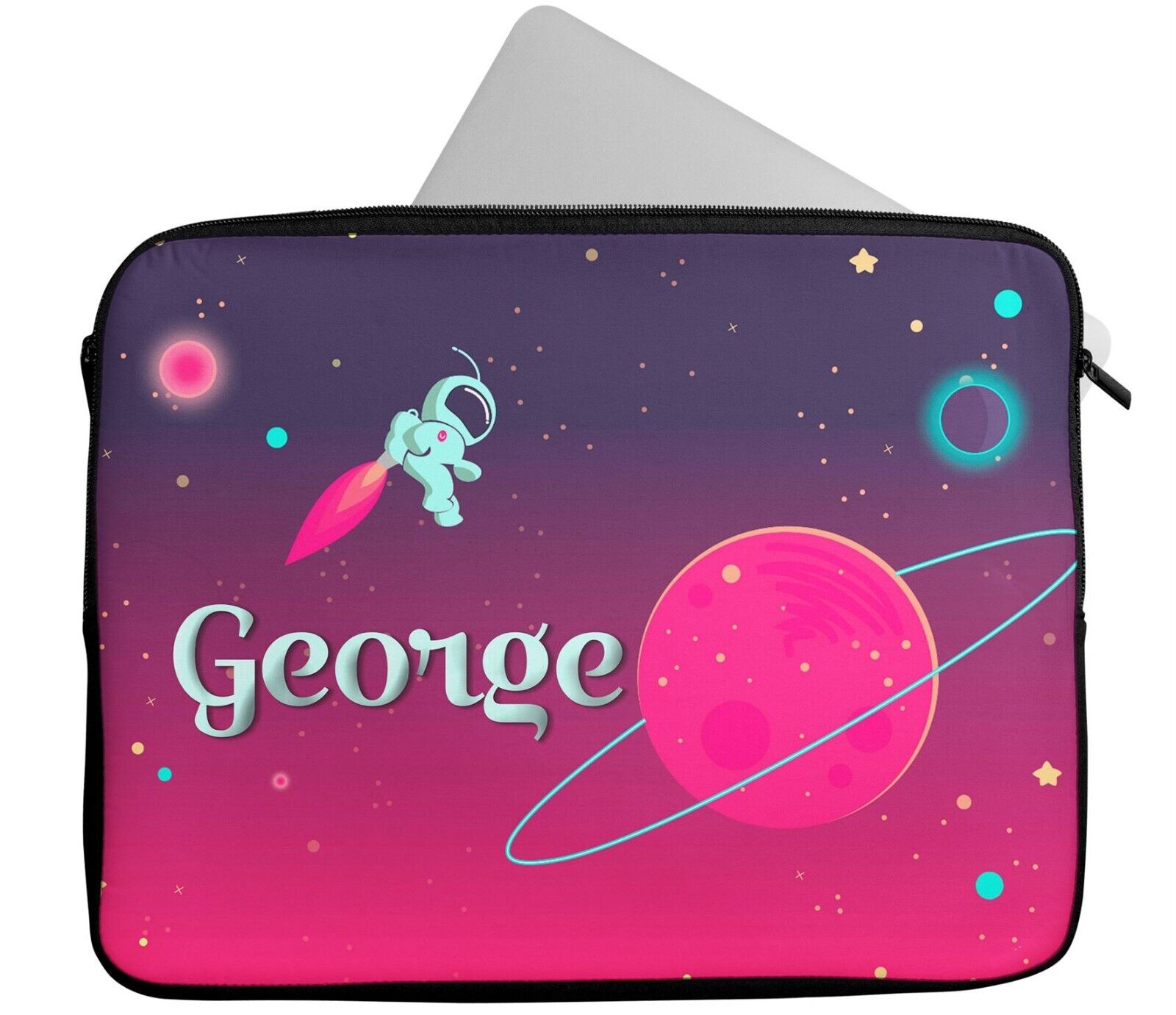 Personalised Any Name Space Design Laptop Case Sleeve Tablet Bag 49