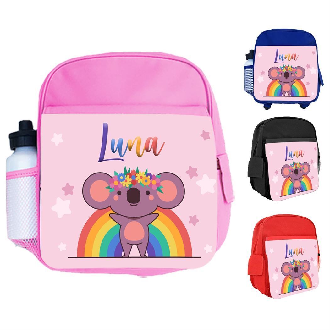 Personalised Kids Backpack Any Name Generic Design Boys Girls kid School Bag 44