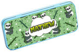 Personalised Any Name Panda Pencil Case Tin Children School Kids Stationary 19