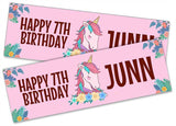 Personalised Birthday Banners Generic Design Children Kids Party Decoration 47