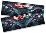 Personalised Birthday Banners Super Hero Design Children Kid Party Decoration 66