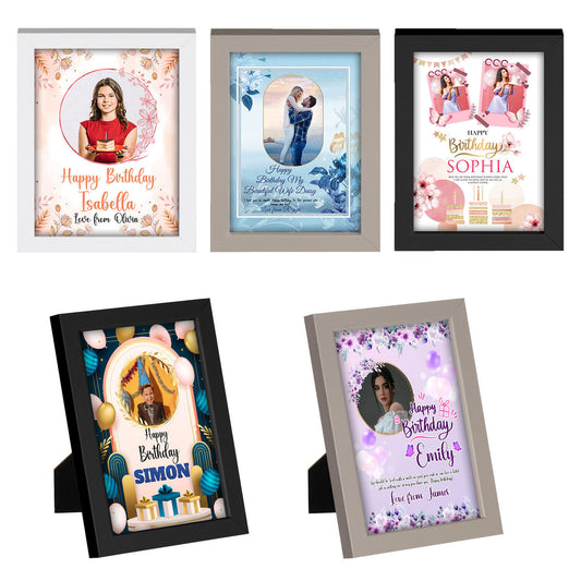 Personalised Birthday Wooden Frames Any Name Children Party Decoration Gift 12