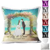 Personalised Cushion Bridal Shower Sequin Cushion Pillow Printed Birthday Gift 7