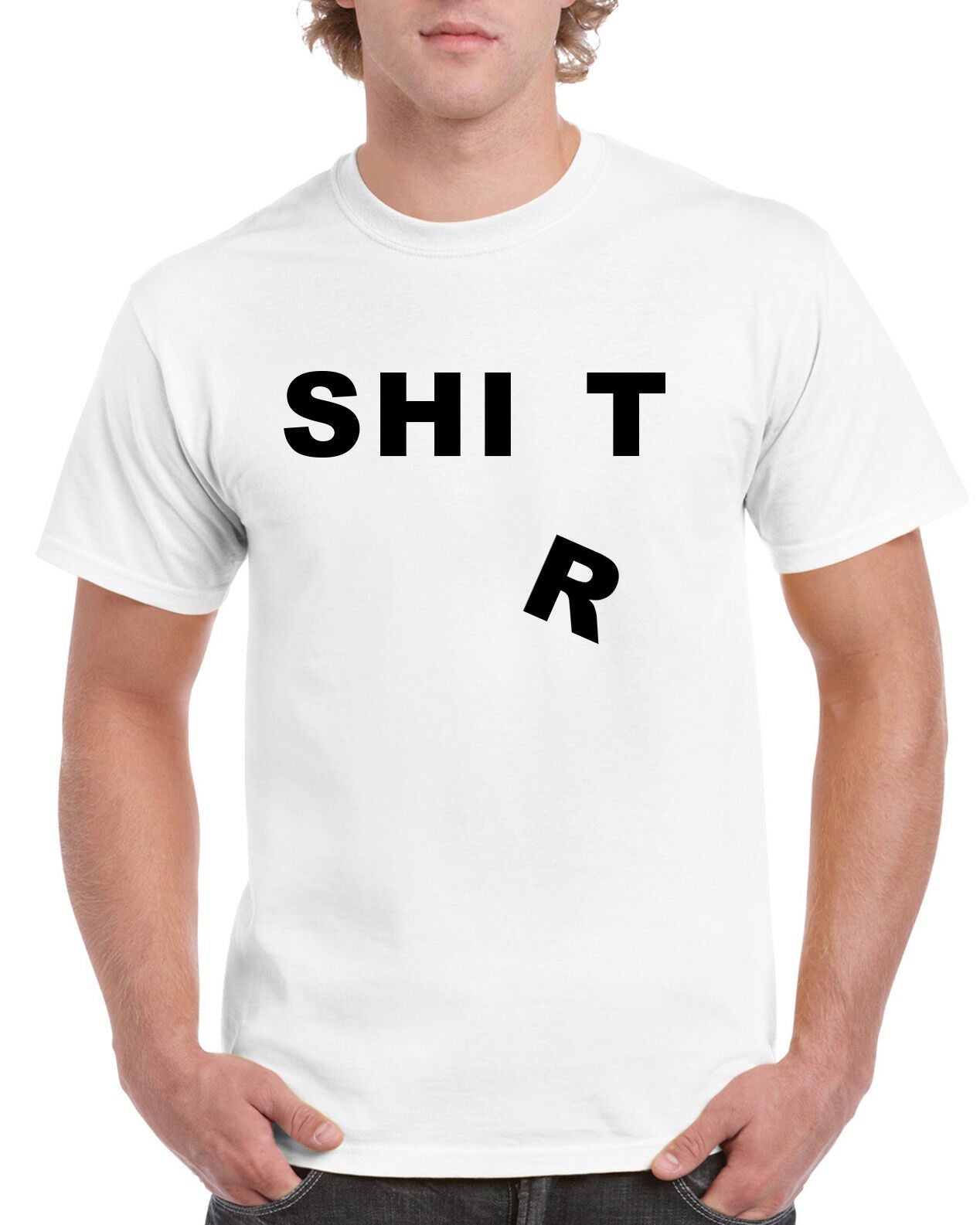 Shite Shirt Short Sleeve Novelty T-Shirt White