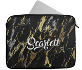 Personalised Any Name Marble Design Laptop Case Sleeve Tablet Bag 98