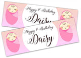 Personalised Birthday Banners Generic Design Children Kids Party Decoration 133