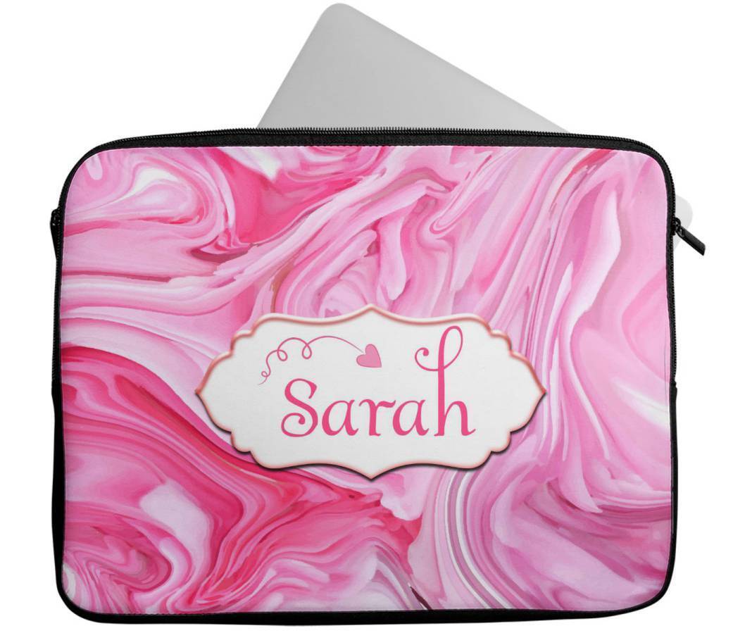 Personalised Any Name Marble Design Laptop Case Sleeve Tablet Bag 92