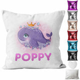 Personalised Cushion Dolphin Sequin Cushion Pillow Printed Birthday Gift 53