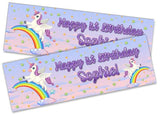 Personalised Birthday Banners Generic Design Children Kids Party Decoration 230