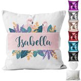 Personalised Cushion Flamingo Sequin Cushion Pillow Printed Birthday Gift 12