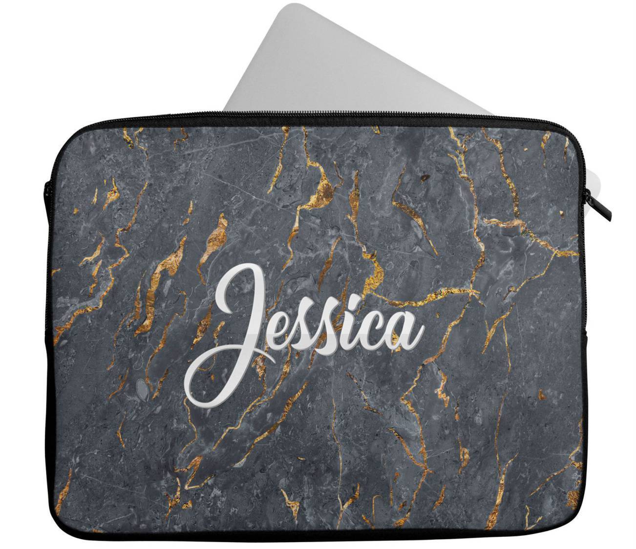 Personalised Any Name Marble Design Laptop Case Sleeve Tablet Bag 41