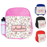 Personalised Kids Backpack Any Name Generic Design Boys Girls kid School Bag 65