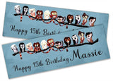 Personalised Birthday Banners Generic Design Children Kids Party Decoration 47