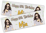 Personalised Birthday Banners Generic Design Children Kids Party Decoration 256