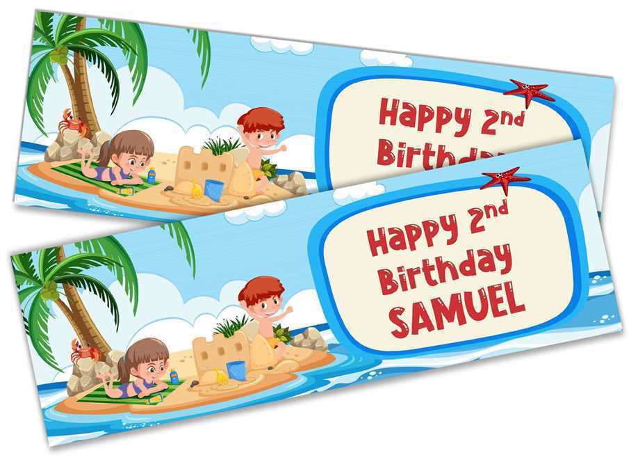 Personalised Birthday Banners Generic Design Children Kids Party Decoration 166