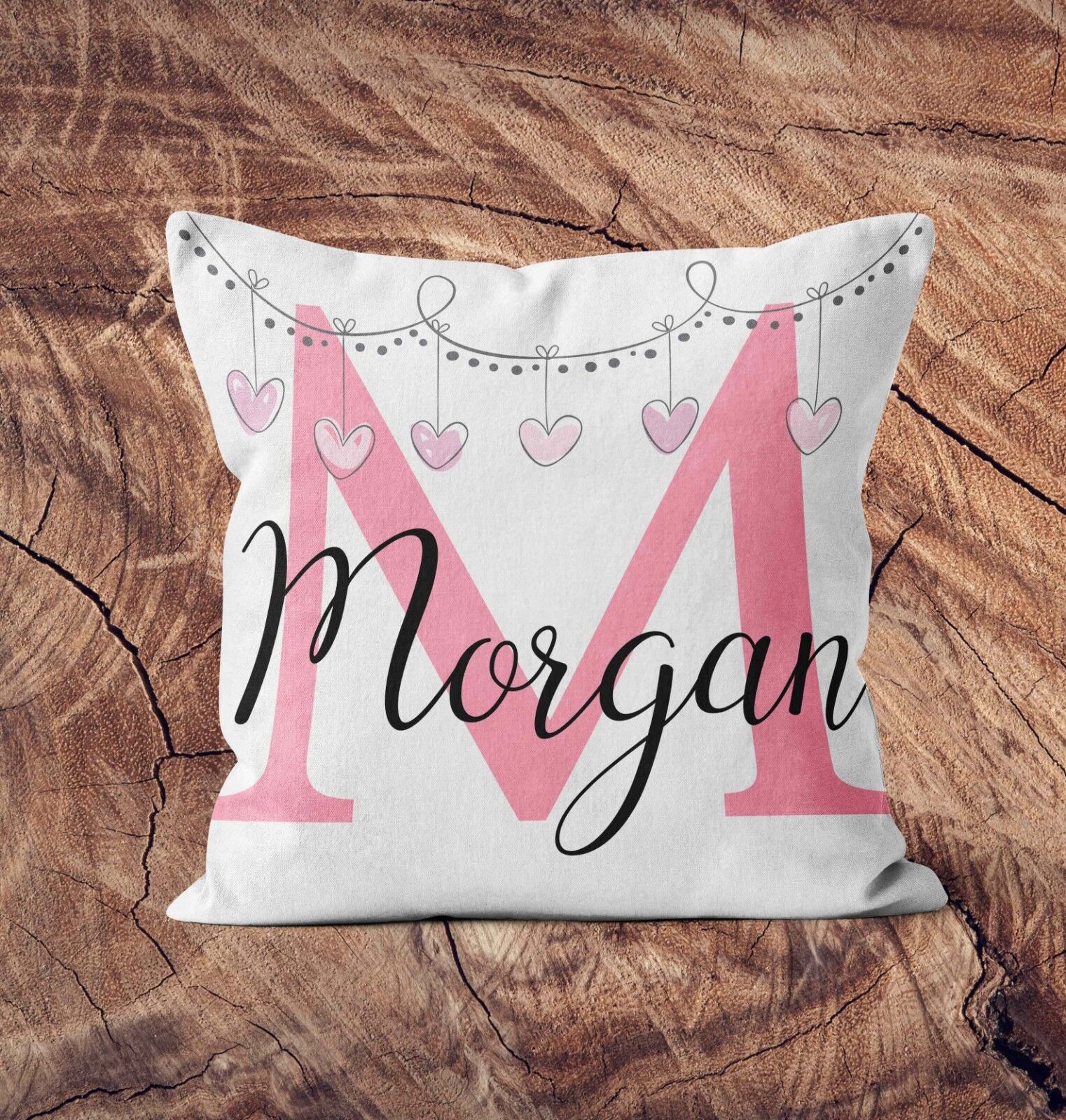 Personalised Cushion Any Name Heart Pillow Custom Printed Birthday Gift 1