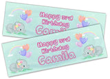 Personalised Birthday Banners Generic Design Children Kids Party Decoration 217