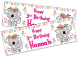 Personalised Birthday Banners Generic Design Children Kids Party Decoration 119
