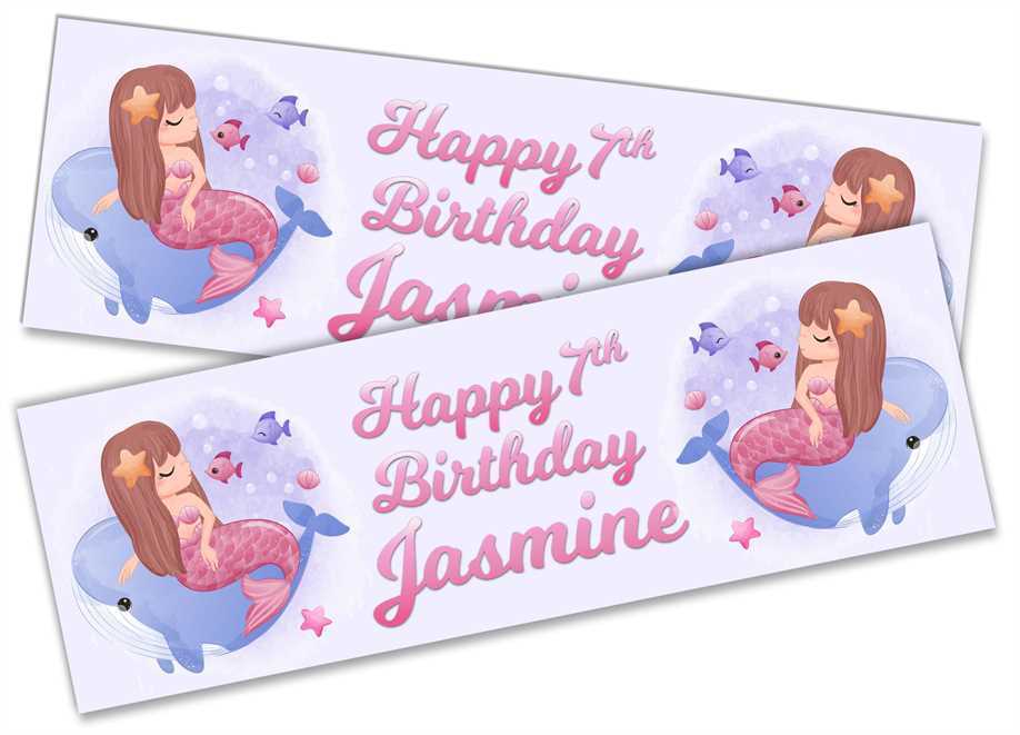 Personalised Birthday Banners Generic Design Children Kids Party Decoration 161