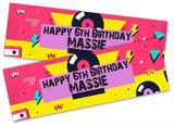 Personalised Birthday Banners Generic Design Children Kids Party Decoration 50