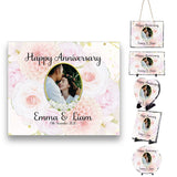 Personalised Anniversary Design Rock Slate  Any Name Image Wedding Gift 1