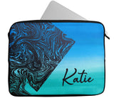 Personalised Any Name Marble Design Laptop Case Sleeve Tablet Bag 34