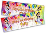 Personalised Birthday Banners Princess  Design Children Kid Party Decoration 72