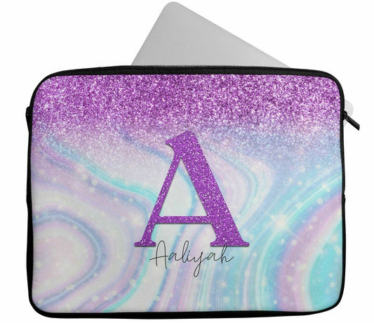 Personalised Any Name Glitter Laptop Case Sleeve Tablet Bag Chromebook Gift 08