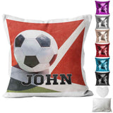 Personalised Cushion Football Sequin Cushion Pillow Printed Birthday Gift 14