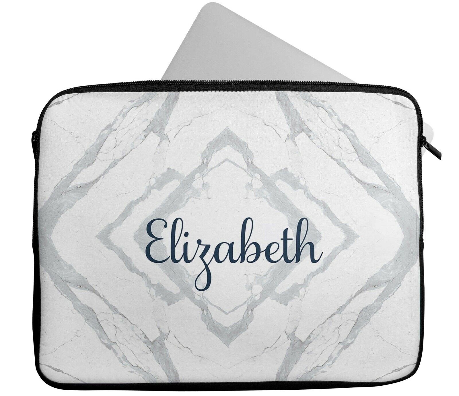 Personalised Any Name Marble Laptop Case Sleeve Tablet Bag Chromebook Gift 7