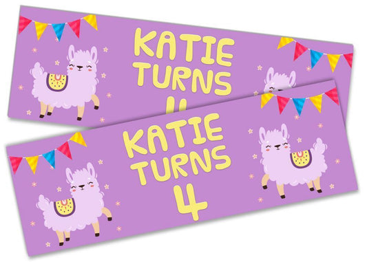 Personalised Birthday Banners Generic Design Children Kids Party Decoration 121