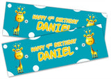 Personalised Birthday Banners Generic Design Children Kids Party Decoration 186