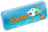 Personalised Any Name Animal Pencil Case Tin Children School Kids Stationary 15