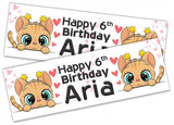 Personalised Birthday Banners Generic Design Children Kids Party Decoration 181