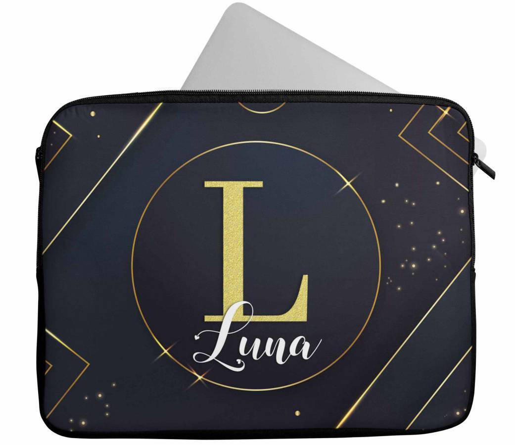 Personalised Any Name Abstract Design Laptop Case Sleeve Tablet Bag 85